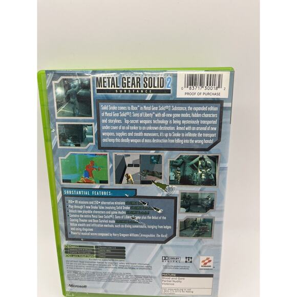 Metal Gear Solid 2: Substance Original XBOX Complete - TESTED - Picture 3 of 9